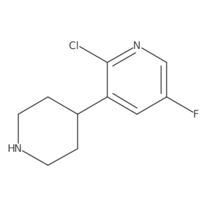 2-Chloro-5-fluoro-3-(piperidin-4-yl)pyridine Structure