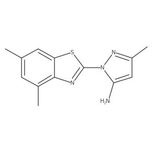 1-(4,6-dimethylbenzo[d]thiazol-2-yl)-3-methyl-1H-pyrazol-5-amine Structure