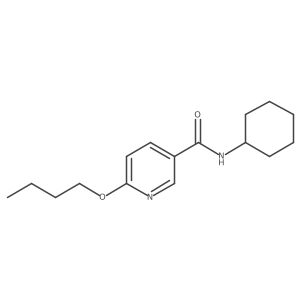 6-butoxy-N-cyclohexylpyridine-3-carboxamide Structure