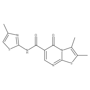 2,3-dimethyl-N-[(2Z)-4-methyl-1,3-thiazol-2(3H)-ylidene]-5-oxo-5H-[1,3]thiazolo[3,2-a]pyrimidine-6-carboxamide结构式