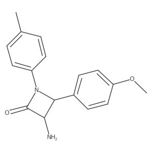 3-Amino-4-(4-methoxyphenyl)-1-(p-tolyl)azetidin-2-one Structure