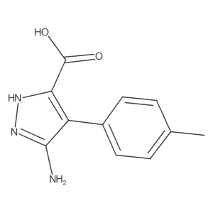 3-Amino-4-(p-tolyl)-1H-pyrazole-5-carboxylic acid结构式
