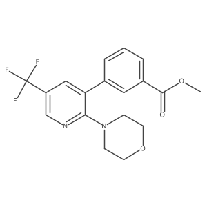 3-(2-Morpholin-4-yl-5-trifluoromethyl-pyridin-3-yl)-benzoic acid methyl ester Structure