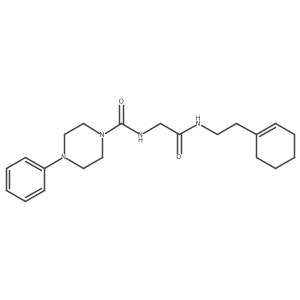 N-(2-{[2-(cyclohex-1-en-1-yl)ethyl]amino}-2-oxoethyl)-4-phenylpiperazine-1-carboxamide Structure