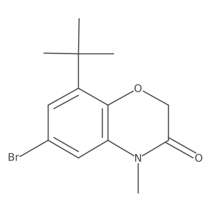 6-Bromo-8-(1,1-dimethylethyl)-4-methyl-2H-1,4-benzoxazin-3(4h)-one Structure