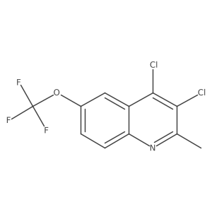 3,4-Dichloro-2-methyl-6-(trifluoromethoxy)quinoline结构式