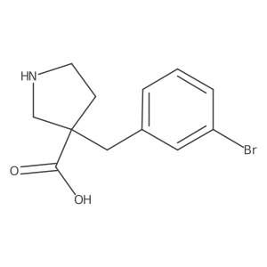 3-[(3-Bromophenyl)methyl]pyrrolidine-3-carboxylic acid结构式