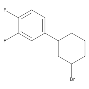4-(3-Bromocyclohexyl)-1,2-difluorobenzene结构式