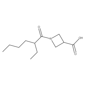 1-(2-ethylhexanoyl)azetidine-3-carboxylic acid结构式