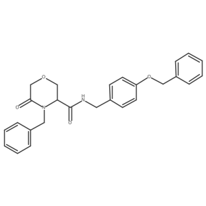4-benzyl-N-(4-(benzyloxy)benzyl)-5-oxomorpholine-3-carboxamide结构式