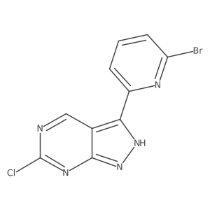 3-(6-bromo-pyridin-2-yl)-6-chloro-1H-pyrazolo[3,4-d]pyrimidine结构式