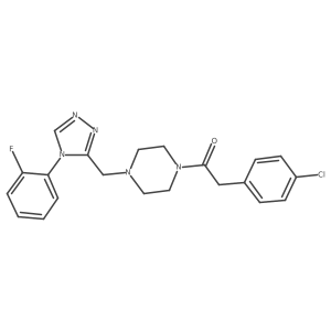 1-[(4-chlorophenyl)acetyl]-4-{[4-(2-fluorophenyl)-4H-1,2,4-triazol-3-yl]methyl}piperazine结构式