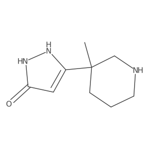 5-(3-Methylpiperidin-3-yl)-1H-pyrazol-3(2H)-one结构式