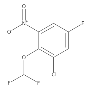 1-Chloro-2-(difluoromethoxy)-5-fluoro-3-nitro-benzene Structure