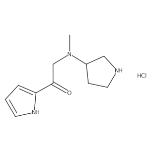 2-(methyl(pyrrolidin-3-yl)amino)-1-(1H-pyrrol-2-yl)ethanone hydrochloride结构式