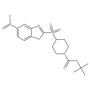 tert-Butyl 4-((5-nitrobenzo[d]oxazol-2-yl)sulfonyl)piperidine-1-carboxylate Structure