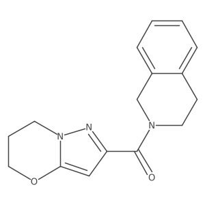 (6,7-dihydro-5H-pyrazolo[5,1-b][1,3]oxazin-2-yl)(3,4-dihydroisoquinolin-2(1H)-yl)methanone Structure