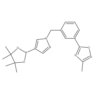 3-Methyl-5-[3-[[4-(4,4,5,5-tetramethyl-1,3,2-dioxaborolan-2-yl)pyrazol-1-yl]methyl]phenyl]-1,2,4-oxadiazole Structure