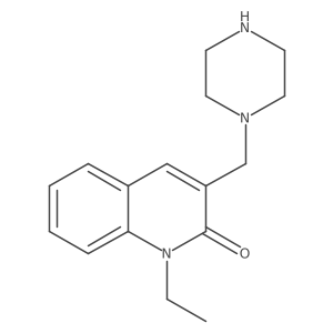 1-ethyl-3-(piperazin-1-ylmethyl)quinolin-2(1H)-one结构式