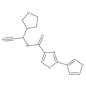 N-[cyano(oxolan-3-yl)methyl]-2-(furan-3-yl)-1,3-thiazole-4-carboxamide结构式