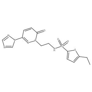 5-ethyl-N-(2-(6-oxo-3-(1H-1,2,4-triazol-1-yl)pyridazin-1(6H)-yl)ethyl)thiophene-2-sulfonamide Structure