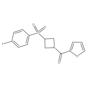 (3-((4-Fluorophenyl)sulfonyl)azetidin-1-yl)(furan-2-yl)methanone Structure