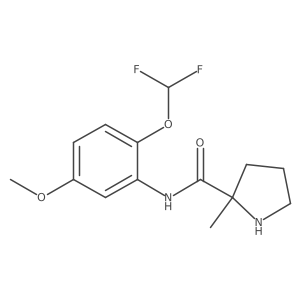 2-Pyrrolidinecarboxamide, N-[2-(difluoromethoxy)-5-methoxyphenyl]-2-methyl-结构式