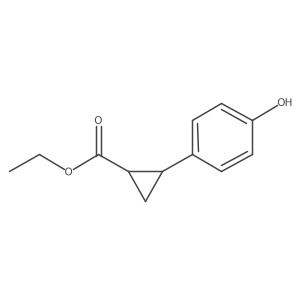 (1S,2S)-2-(4-Hydroxy-phenyl)-cyclopropanecarboxylic acid ethyl ester结构式