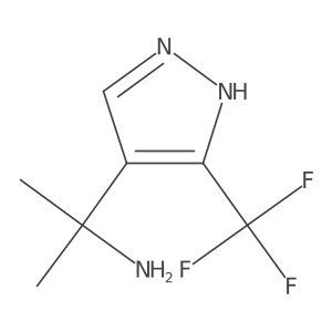 2-[3-(trifluoromethyl)-1H-pyrazol-4-yl]propan-2-amine结构式