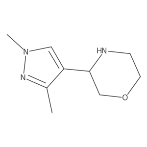 3-(1,3-dimethyl-1H-pyrazol-4-yl)morpholine结构式