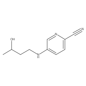 5-[(3-Hydroxybutyl)amino]pyridine-2-carbonitrile Structure