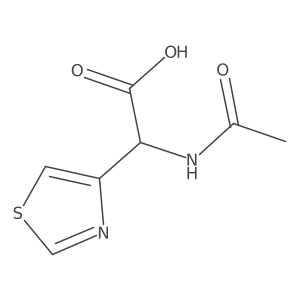 2-Acetamido-2-(1,3-thiazol-4-yl)acetic acid Structure