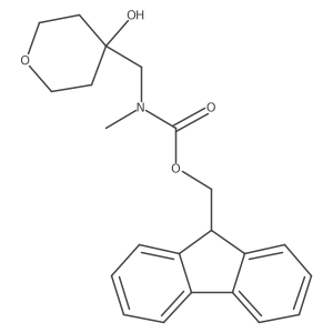 (9H-fluoren-9-yl)methyl N-[(4-hydroxyoxan-4-yl)methyl]-N-methylcarbamate结构式