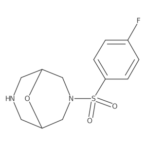 3-(4-Fluorophenyl)sulfonyl-9-oxa-3,7-diazabicyclo[3.3.1]nonane结构式