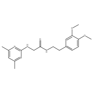 N-(3,4-dimethoxyphenethyl)-2-[(4,6-dimethyl-2-pyrimidinyl)amino]acetamide Structure
