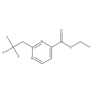 Ethyl 2-(2,2,2-trifluoroethyl)pyrimidine-4-carboxylate结构式