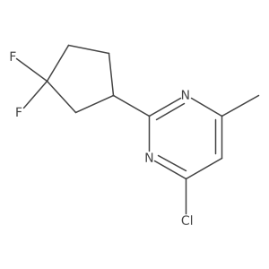 4-Chloro-2-(3,3-difluorocyclopentyl)-6-methylpyrimidine Structure