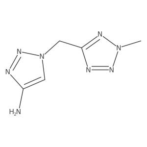 1-[(2-methyl-2H-1,2,3,4-tetrazol-5-yl)methyl]-1H-1,2,3-triazol-4-amine结构式
