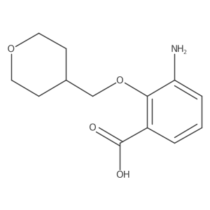 3-Amino-2-((tetrahydro-2H-pyran-4-yl)methoxy)benzoic acid结构式