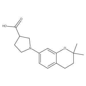 1-(2,2-Dimethyl-3,4-dihydrochromen-7-yl)pyrrolidine-3-carboxylic acid Structure