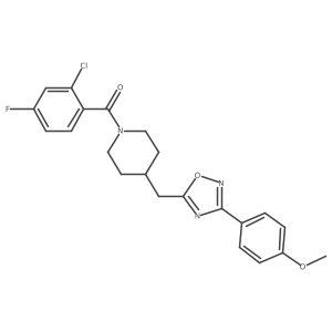 1-(2-Chloro-4-fluorobenzoyl)-4-{[3-(4-methoxyphenyl)-1,2,4-oxadiazol-5-yl]methyl}piperidine Structure