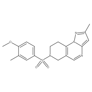 7-((4-Methoxy-3-methylphenyl)sulfonyl)-2-methyl-6,7,8,9-tetrahydropyrazolo[1,5-a]pyrido[3,4-e]pyrimidine结构式