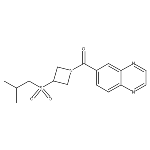 (3-(Isobutylsulfonyl)azetidin-1-yl)(quinoxalin-6-yl)methanone Structure