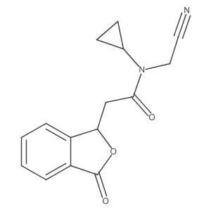 N-(cyanomethyl)-N-cyclopropyl-2-(3-oxo-1,3-dihydro-2-benzofuran-1-yl)acetamide Structure