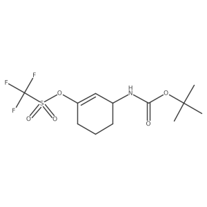 3-((tert-Butoxycarbonyl)amino)cyclohex-1-en-1-yl trifluoromethanesulfonate结构式