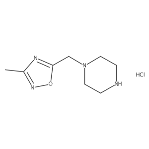 1-[(3-Methyl-1,2,4-oxadiazol-5-yl)methyl]piperazine hydrochloride结构式