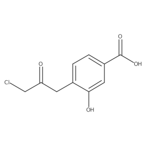 4-(3-Chloro-2-oxopropyl)-3-hydroxybenzoic acid Structure