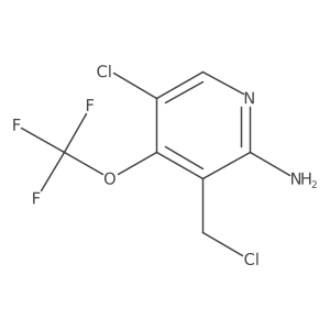 5-Chloro-3-(chloromethyl)-4-(trifluoromethoxy)pyridin-2-amine结构式