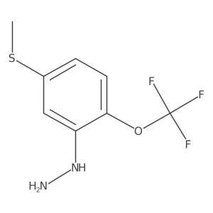 1-(5-(Methylthio)-2-(trifluoromethoxy)phenyl)hydrazine Structure