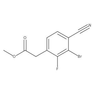 Methyl 3-bromo-4-cyano-2-fluorophenylacetate结构式